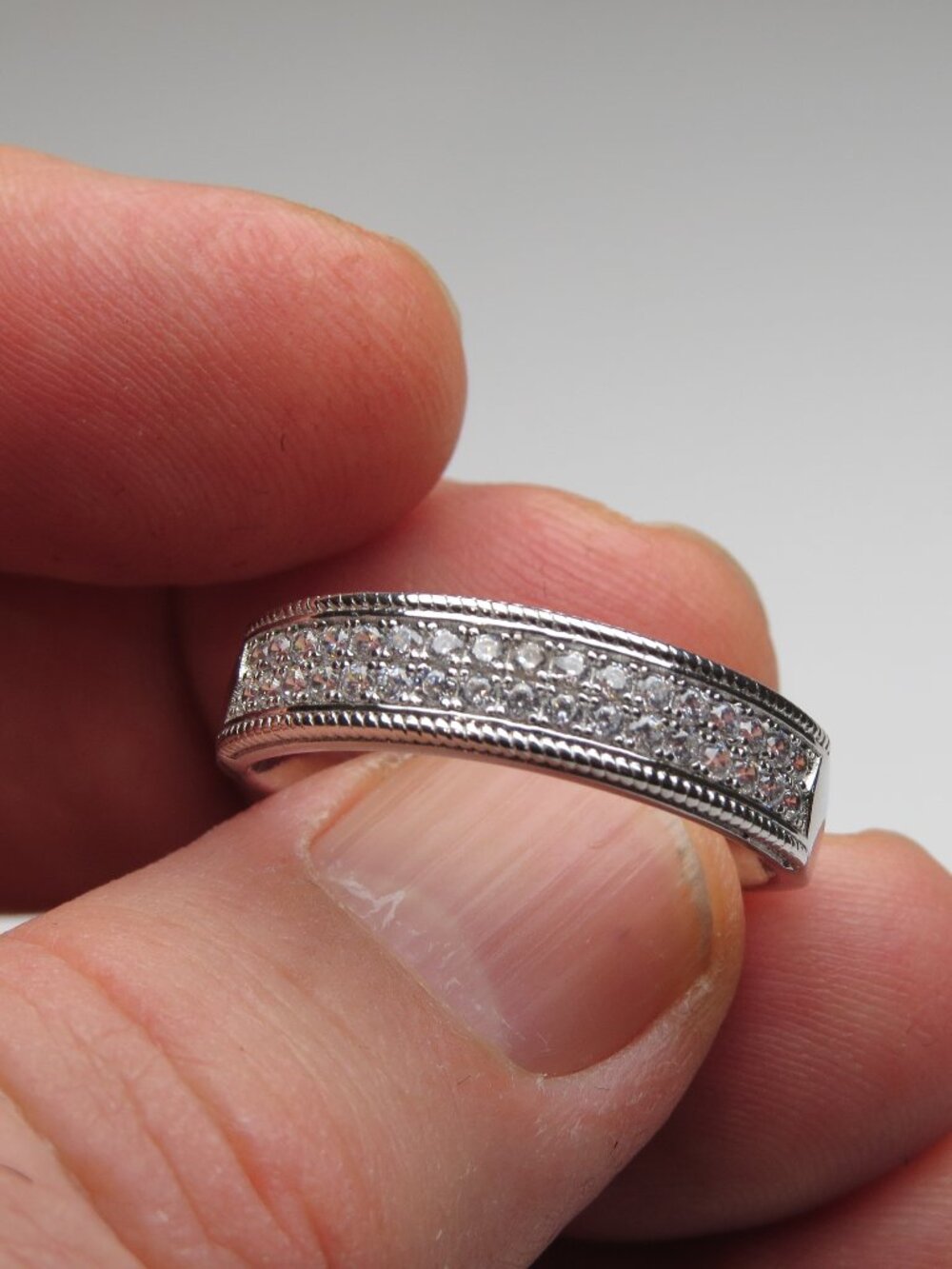 *925 Sterling Silver Diamond Band